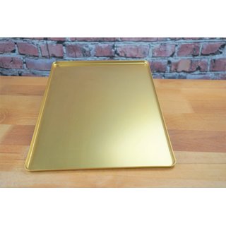 Ausstellblech Aluminium 60 x 20 cm Randhöhe 2 cm gold eloxiert